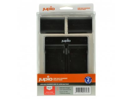 Set Jupio 2x LP-E6 1700mAh + USB Duální nabíječka