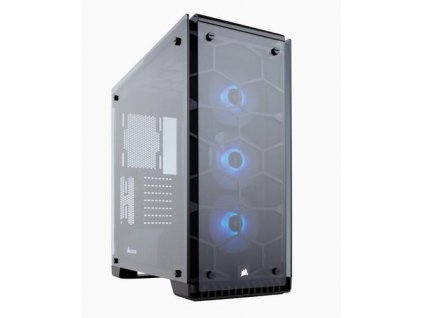 CORSAIR Crystal Series 570X RGB ATX Mid-Tower Case Black ATX PC Case černý bez zdroje, průhledná bočnice