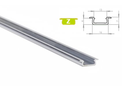 Hliníkový Profil pro LED pásky Z zápustný 1m