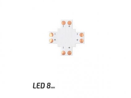 Spojka pro LED pásky - X - CN20 - 8mm - 2pin - SMD 3528, 2835, 3014