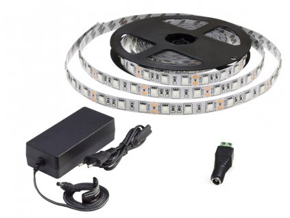 LED pásek - SMD 5050 - 5m - 60LED/m - 14,4W/m - 1500Lm - IP65 - červená+modrá - zdroj SADA