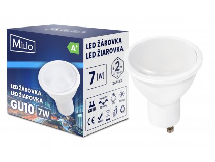 LED žárovka - GU10 - SMD 2835 - 7W - 550Lm - teplá bílá