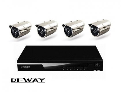 IP Kamerový system 720P 4kamery + NVR