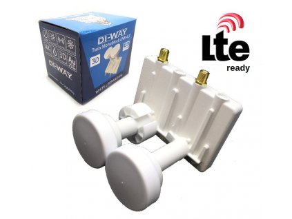 DI-WAY LNB MONOBLOCK TWIN 0,1dB 4,3st, WHITE LEOPARD LINE