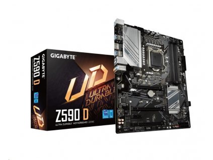 GIGABYTE MB Sc LGA1200 Z590 D, Intel Z590, 4xDDR4, 1xDP