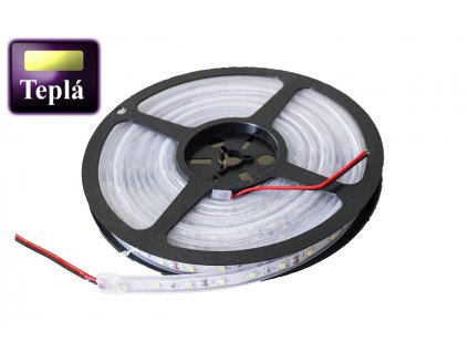 LED pásek - SMD 2835 - 5m - 60LED/m - 10,8W/m - IP67 - teplá bílá
