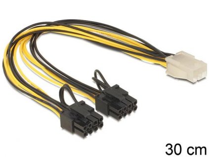 Delock PCI Express napájecí kabel 6 pin samice > 2 x 8 pin samec