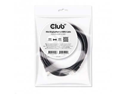 Club3D Kabel mini DisplayPort 1.2 4K60Hz UHD HBR2 (M/M), 2m