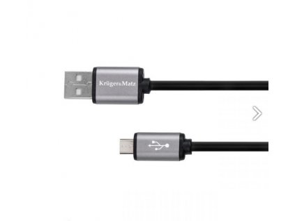 Kabel USB 2.0 A/B micro 1,8m Kruger&Matz Basic KM1236, černá