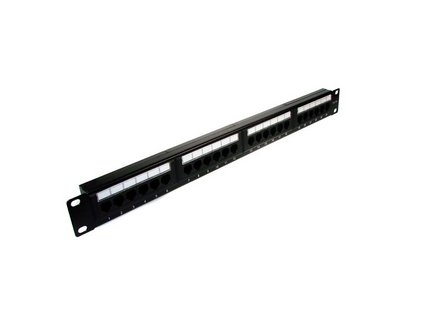 Patch panel 24 portů UTP5e 1U 19" bez police