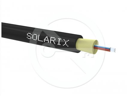 DROP1000 kabel Solarix 08vl 9/125 3,7mm LSOH Eca černý 1m SXKO-DROP-8-OS-LSOH