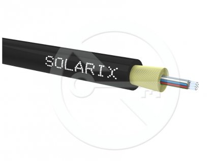 DROP1000 kabel Solarix 12vl 9/125 3,8mm LSOH Eca černý 1m SXKO-DROP-12-OS-LSOH