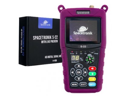 Satelitní měřák S-22 DVB-S2/S2X IPTV M3U H.265