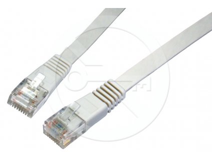 Solarix Patch kabel plochý CAT5E UTP LSOH 1m šedý non-snag-proof C5E-111GY-1MB