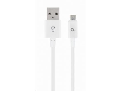 GEMBIRD Kabel USB 2.0 AM na MicroUSB kabel (AM/BM), 1m, bílý
