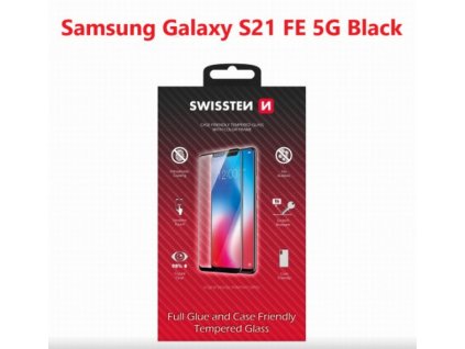 SWISSTEN OCHRANNÉ SKLO SAMSUNG GALAXY S21 FE 5G ČERNÉ