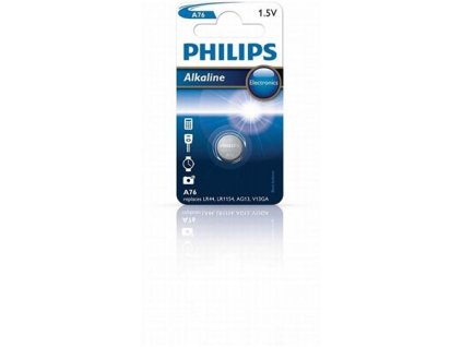 Philips baterie knoflíková A76, alkalická - 1ks (LR44)