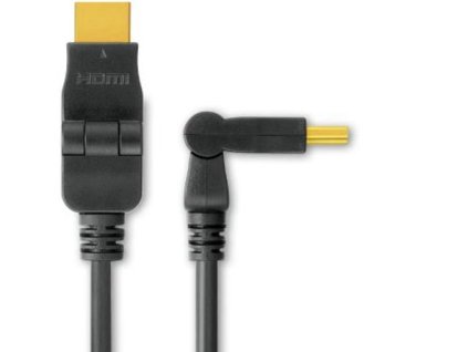 KABEL propojovací HDMI M - HDMI M - rotační, 15m, dual shielded, standard 1.3, HQ