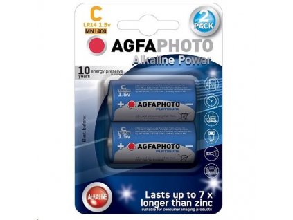 AgfaPhoto Power lkalická baterie LR14/C, blistr 2ks