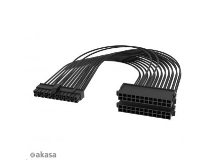 AKASA kabel ATX 24P Male to Dual ATX 24P Female - 2 Pack