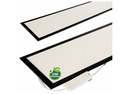 LED panel povrchový - 30x120 - 50W - černý - neutrální bílý