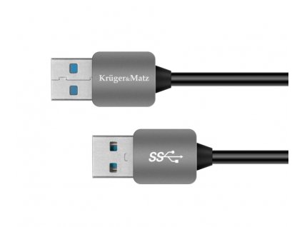 Kabel USB Kruger&Matz KM0337 USB / USB 3.0 1m černý