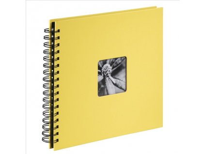 Fotoalbum Hama FINE ART spirálové, 28x24 cm, 50 stran, žlutá, černé stránky, lepicí