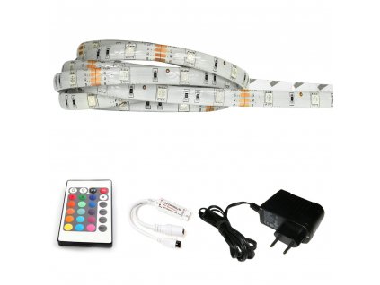 LED pásek - RGB SMD 5050 - 2,5m - 30LED/m - 18W - IP65 - SADA