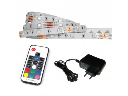 LED pásek - RGB - 2,5m - 30LED/m - IP20 - rádiový DÁLKOVÝ OVLADAČ K17 - komplet