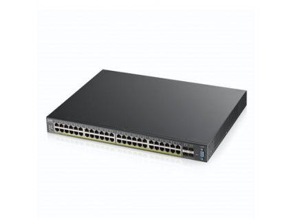 Zyxel XGS2210-52HP, 52-port Managed Layer2+ Gigabit Ethernet switch, 48x Gigabit metal + 4x 10GbE SFP+ ports, PoE 802.3a