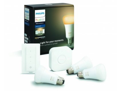 Chytrá žárovka Philips Hue Bluetooth LED White Ambiance základní sada LED žárovka 3xE27 A19 9.5W 806lm 2200K-6500K + bri