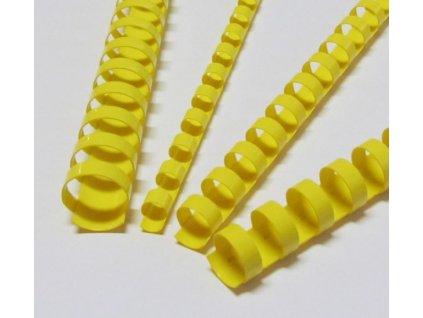 Vázací hřbet plastový A4 průměr 6mm žlutý 100ks