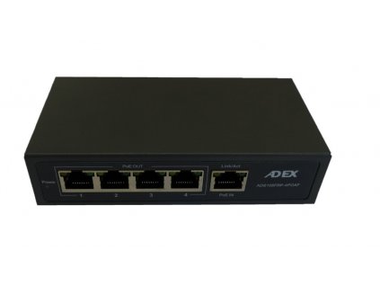 Switch Adex ADS105FRP-4POAF 5x LAN, 1x PoE-in reverzní, 4x PoE-out