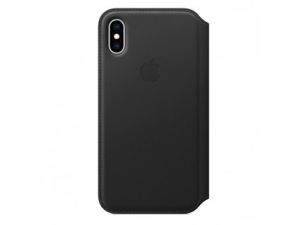 iPhone XS Leather Folio - Black