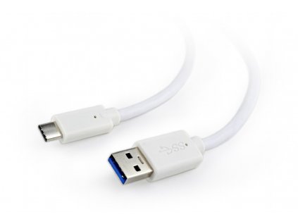 Kabel CABLEXPERT USB 3.0 A - USB-C M/M, 1m, bílý