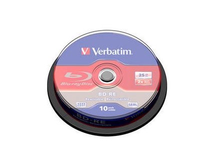 VERBATIM BD-RE SL(10-pack)Blu-Ray/spindle/2x/25GB