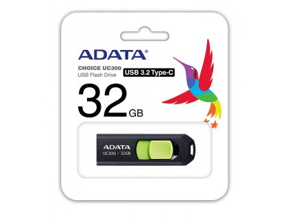 32GB ADATA UC300 USB 3.2 černá/zelená