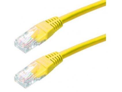 XtendLan patch kabel Cat5E, UTP - 0,5m, žlutý (prodej po 10 ks)