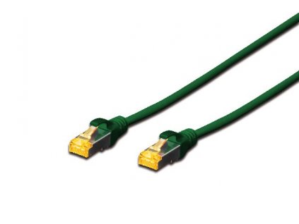 Digitus CAT 6A S-FTP patch cable, Cu, LSZH AWG 26/7, length 3 m, color green