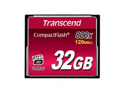 Paměťová karta Transcend 32GB CompactFlash (800X | R 120MB/s | W 60MB/s )