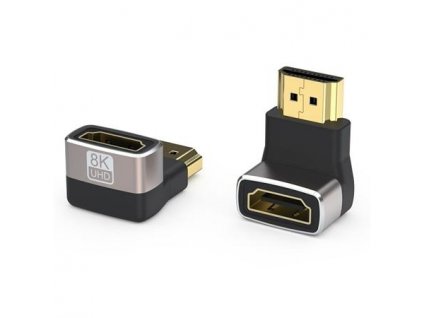 PremiumCord 8K Adaptér spojka HDMI A - HDMI A, F/M, zahnutá do pravého úhlu 90°