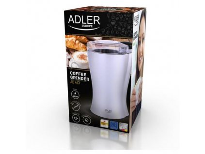 ADLER AD 443, mlýnek na kávu, bílý