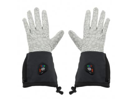GLOVII Universal, vyhřívané rukavice, S-M, šedobílé