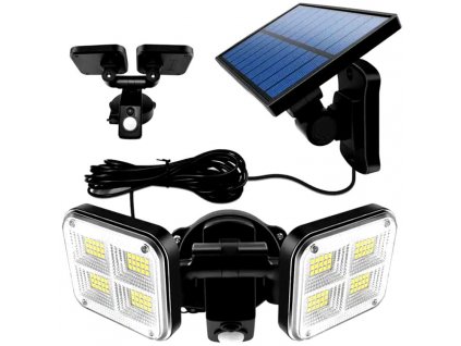 Solární LED COB lampa s pohybovým senzorem + dálkový ovladač SONGO 16W