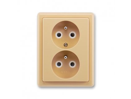 ABB CLASSIC Dvojzásuvka 5512C-2349 D2 chráněná, béžová