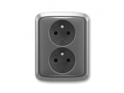 ABB TANGO Dvojzásuvka 5512A-2349 S2 kouřová šedá