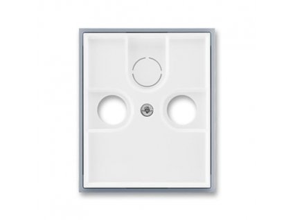 ABB ELEMENT Kryt 5011E-A00300 04 zásuvky anténní s vylamovacím otvorem TV+R, TV+R+SAT, bílá/ledová šedá
