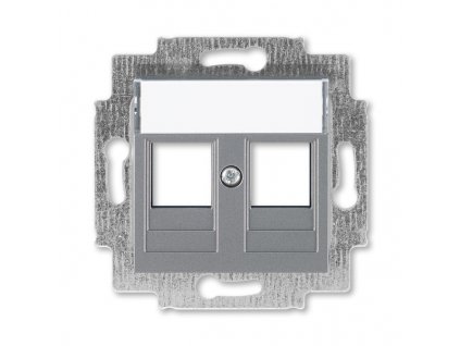 ABB Kryt LEVIT 5014H-A01018 69 zásuvky komunikační přímé (2x), s popisovým polem, IP20, ocel