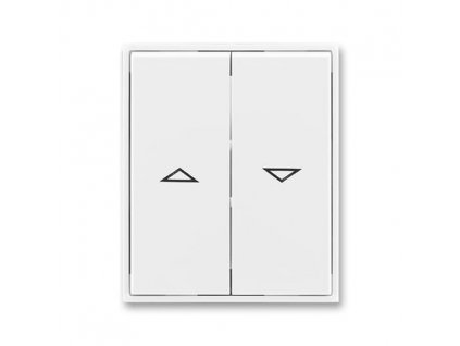 ABB ELEMENT Ovladač 3558E-A00662 03 spínače žaluziového kolébkového, dělený, s potiskem, bílá/bílá