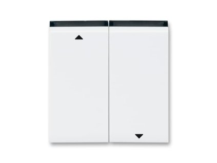 ABB LEVIT Ovladač 3559H-A00662 62 spínače žaluziového kolébkového, dělený, s potiskem, bílá/kouřová černá